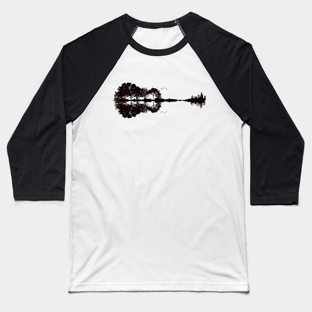 Landscape Guitar - Nature's Instrument Baseball T-Shirt by i2studio